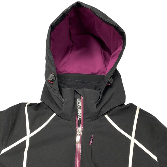 Descente Women's Bree Ski Hooded Insulated Jacket Size US 4  Black - Picture 14 of 16